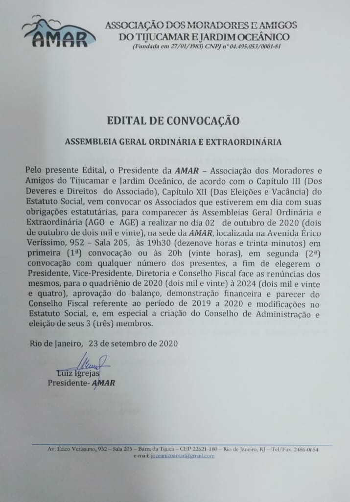 Edital de Convocação